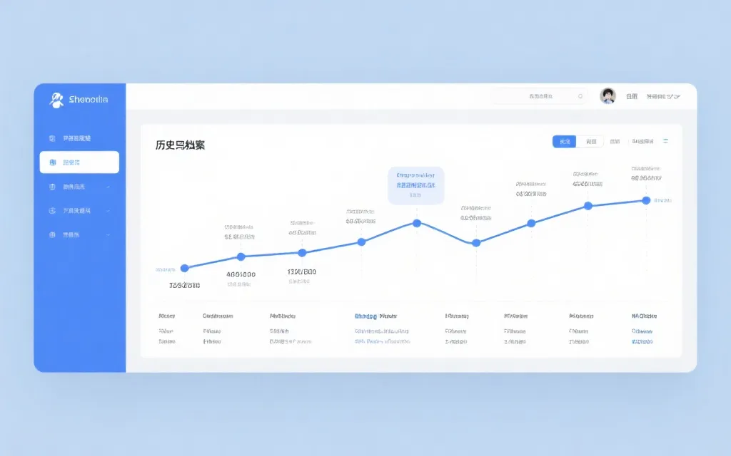 历史信息归档界面，时间轴清晰，查询便捷